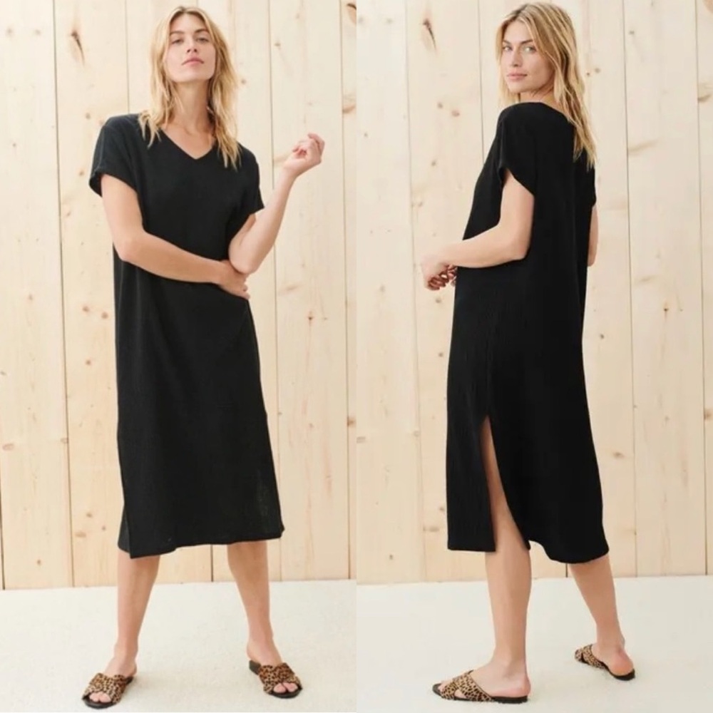 NWT Jenni Kayne Cypress Caftan Midi Dress Black